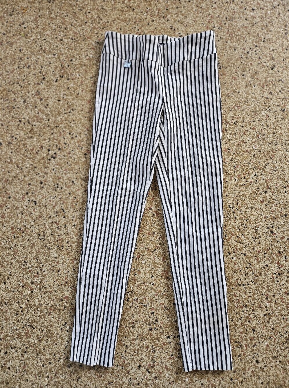 LISETTE Montreal Black and White Striped Stretchy Skinny Trousers 4, L